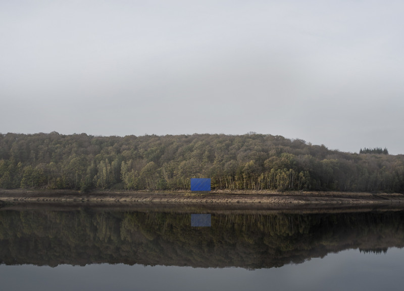 Triangular Shelter Crafted From Renewable Timber and Light Gray Concrete For Meditative Reflection
