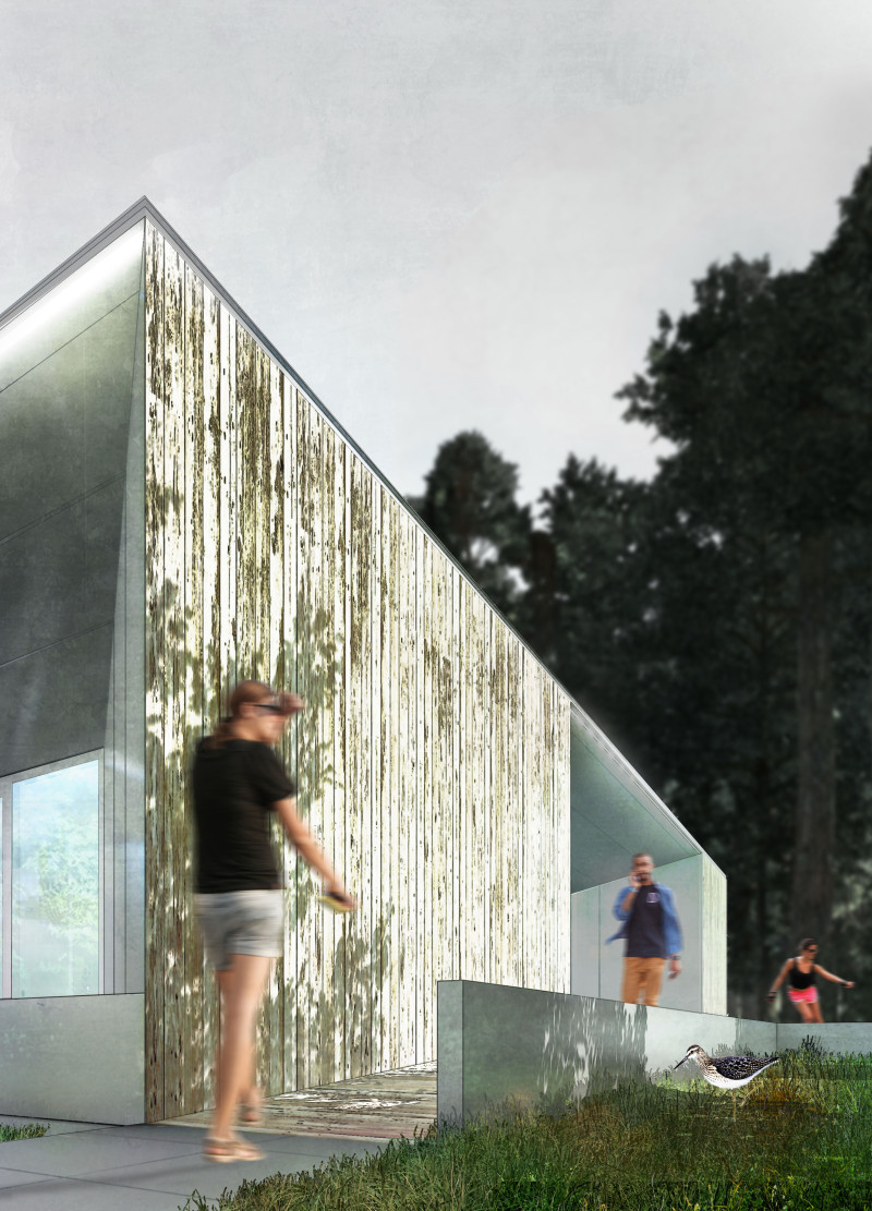 Vertical Cladding and Natural Lighting Enhance Sustainability in a Visitor Center Embracing Its Wetland Context