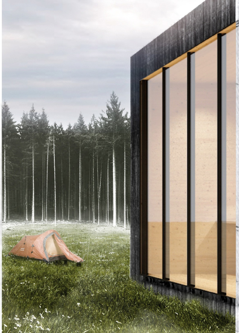 Charred Wooden Shingles and Sustainable Panels Create a Visitor Center Harmonizing with Nature
