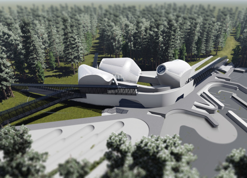 Curvilinear Forms Crafted from Sustainable Timber Panels Nestled in a National Park