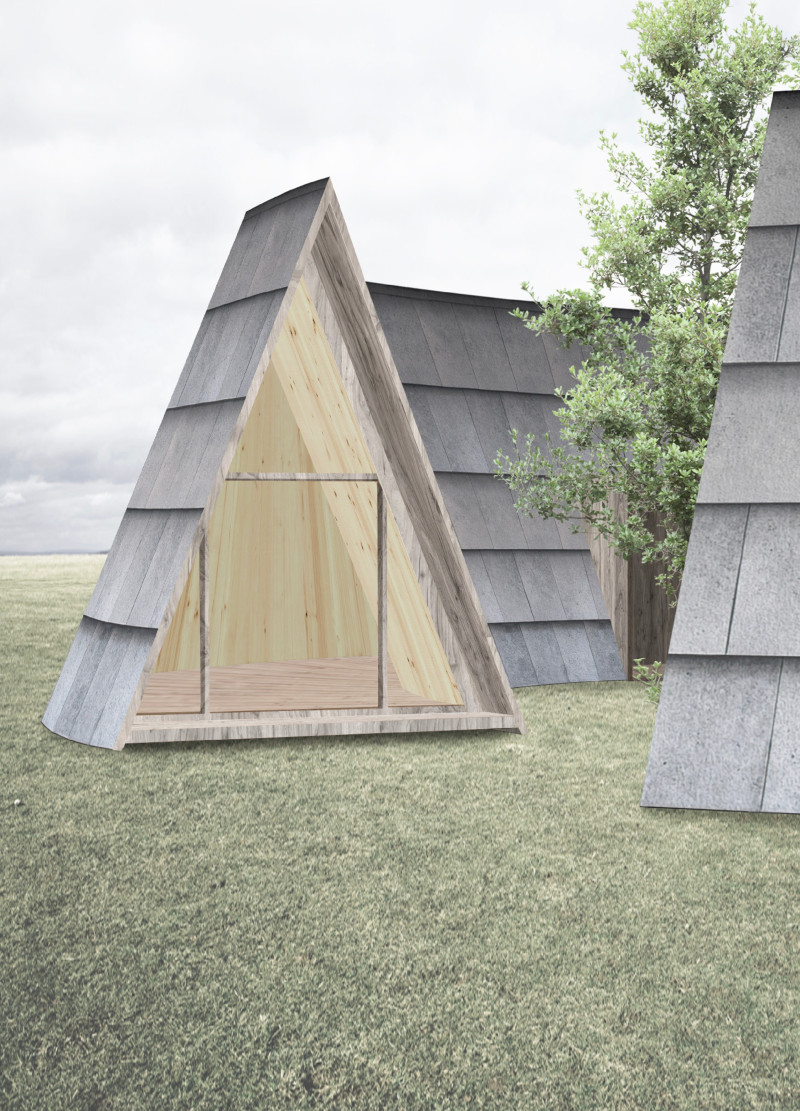 Cross-Laminated Timber Sanctuary with Charred Wooden Shingles Embracing Nature and Community