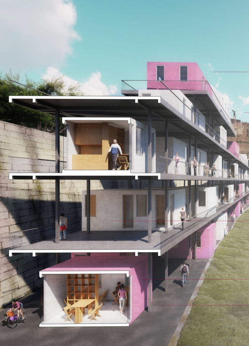Charred Wooden Shingles and Prefabricated Panels Shape Adaptable Urban Housing Along the River