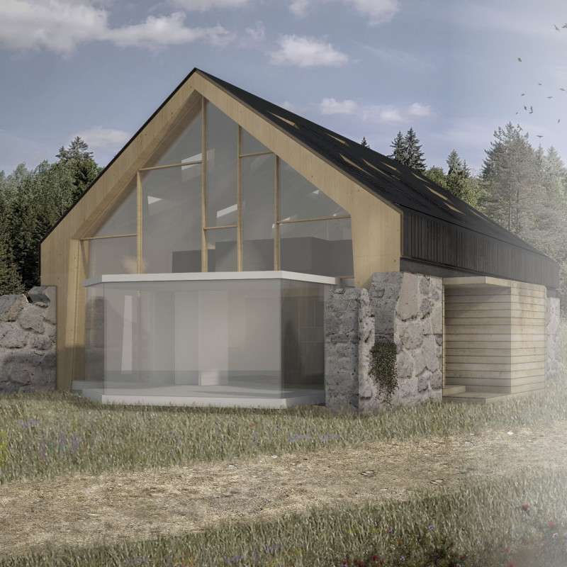 Charred Wooden Shingles and Local Stone Create Harmony in a Nature-Inspired Retreat