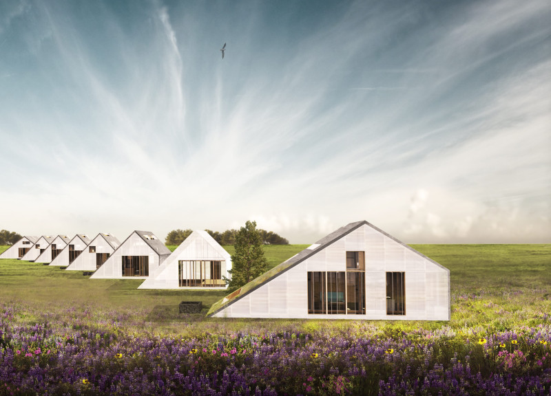Vegetated Roofs and Polycarbonate Facades in Community-Centric Timber Huts