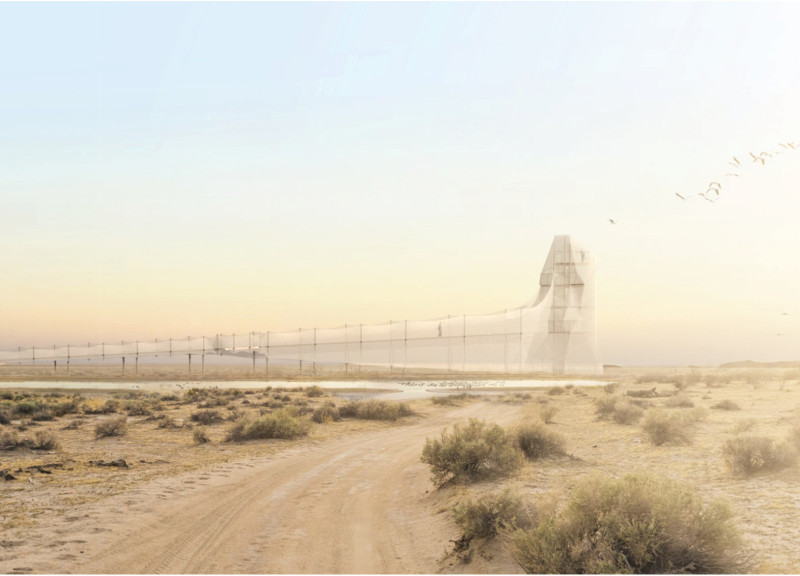 Hexagonal Observation Tower Crafted from Steel and Sustainable Materials Overlooking Wetlands