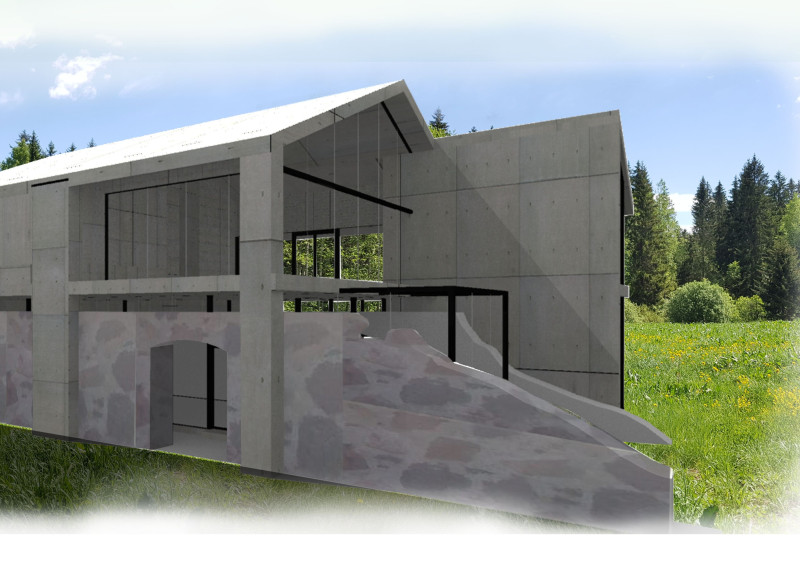 Natural Stone Facades and Expansive Glass Connect with Community in Rural Retreat  