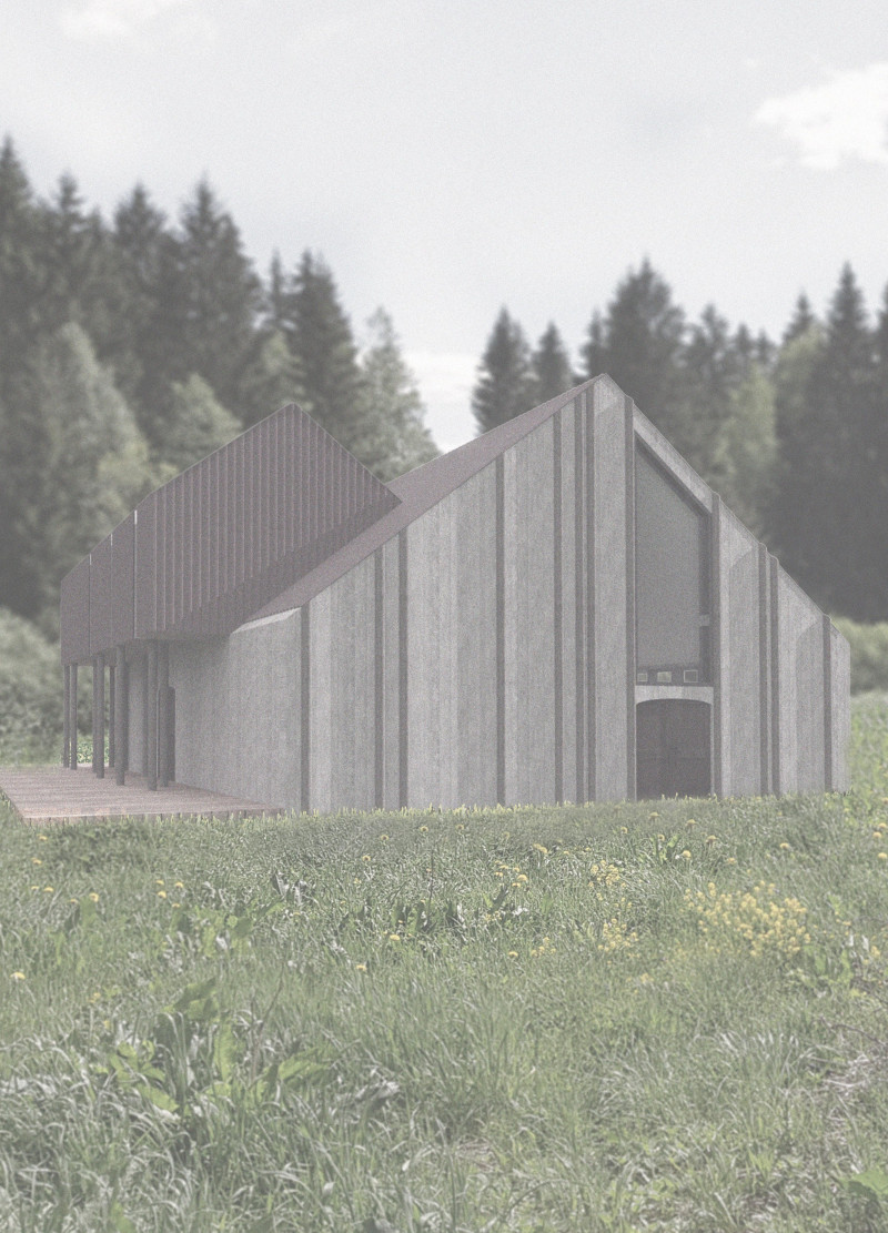 Rusted Steel Roofs and High Ceilings Create Tranquil Living Spaces Surrounded by Nature