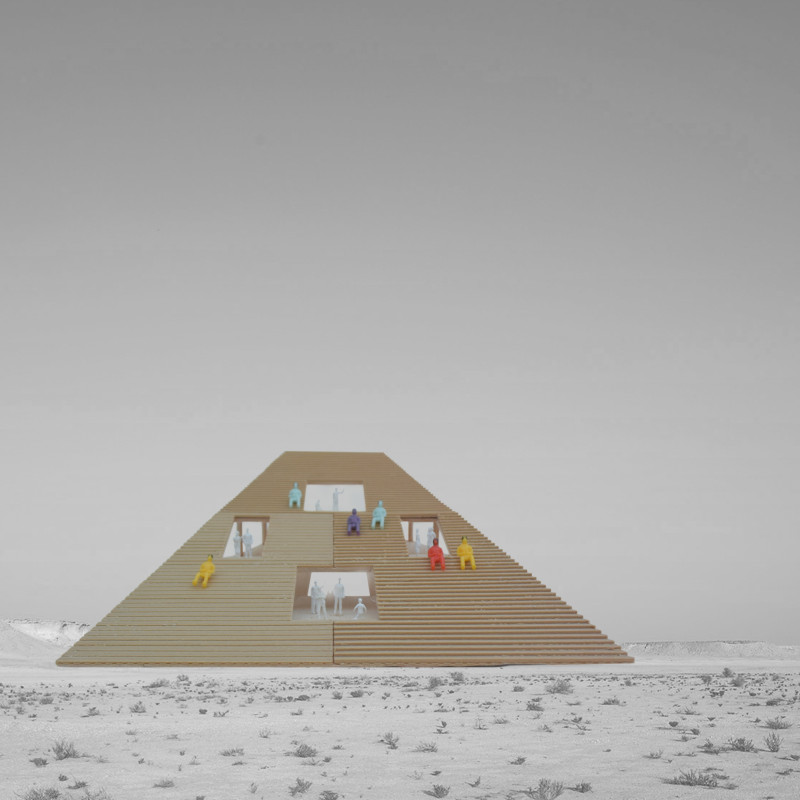 Fluid Spaces Created by Oblique Slopes of Cross-Laminated Timber and Transparent Glass