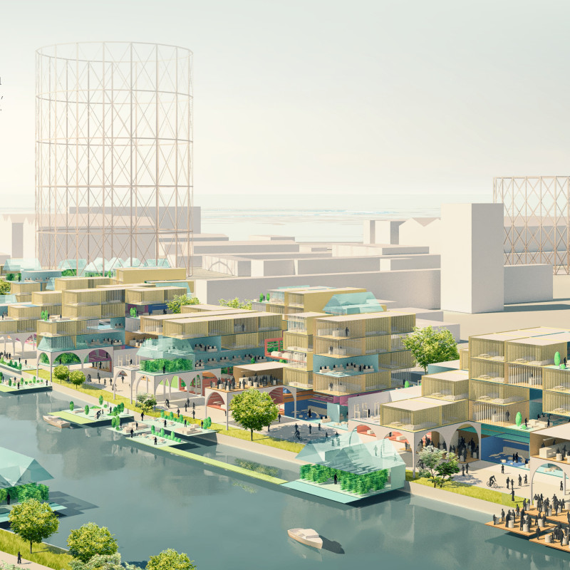Charred Wooden Shingles and Modular Steel Framework Defining Sustainable Urban Living