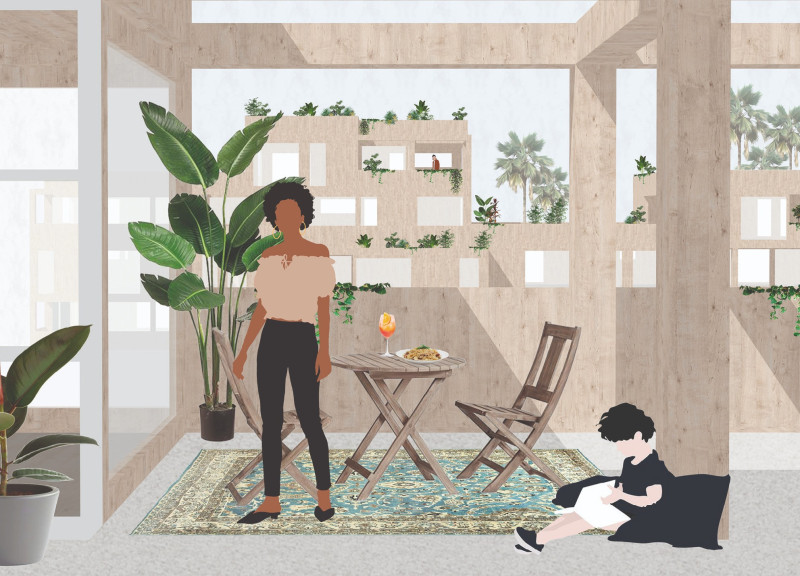 Cross-Laminated Timber and Vertical Gardens Enhance Urban Co-Living Experience