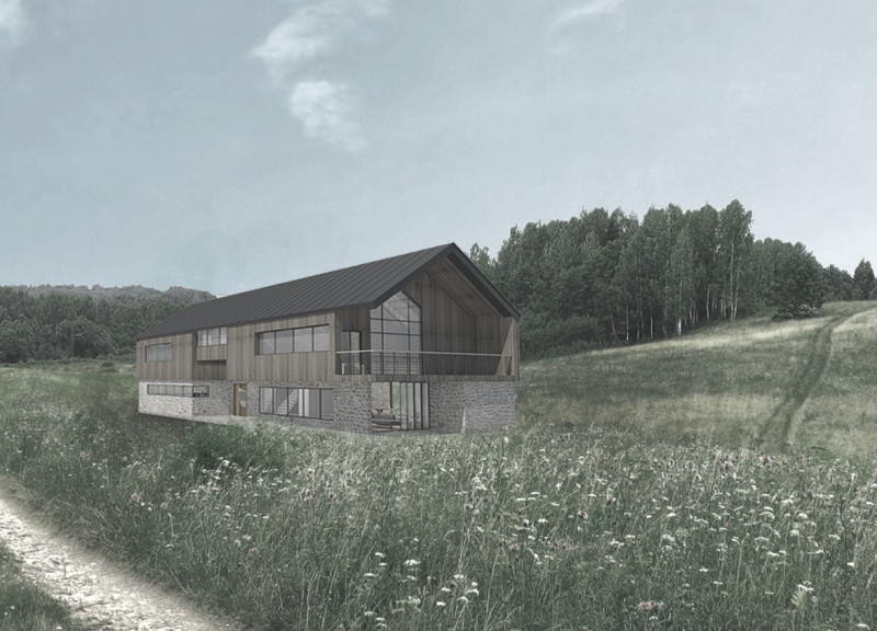 Lava Stone Foundations and Timber Canopies in a Serene Forest Retreat