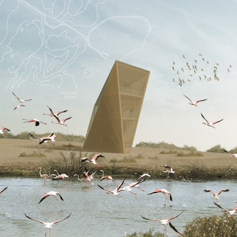 Mesh Skin Structure Built with Best Fibre and Natural Rope for Observing Wetland Wildlife  