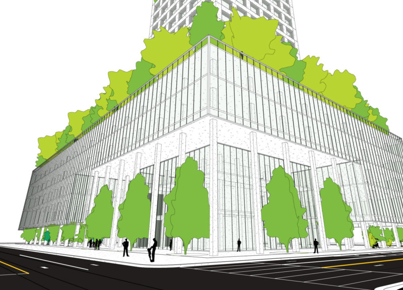 Sustainable Concrete High-Rise Enhanced by Expansive Green Terraces