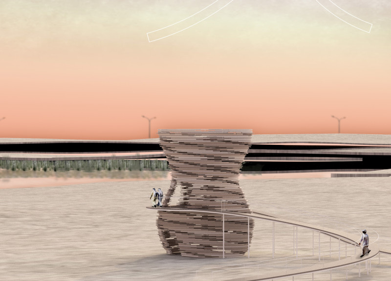 Twisting Form of Engineered Wood Embraces Natural Light in Scenic Observation Structure  