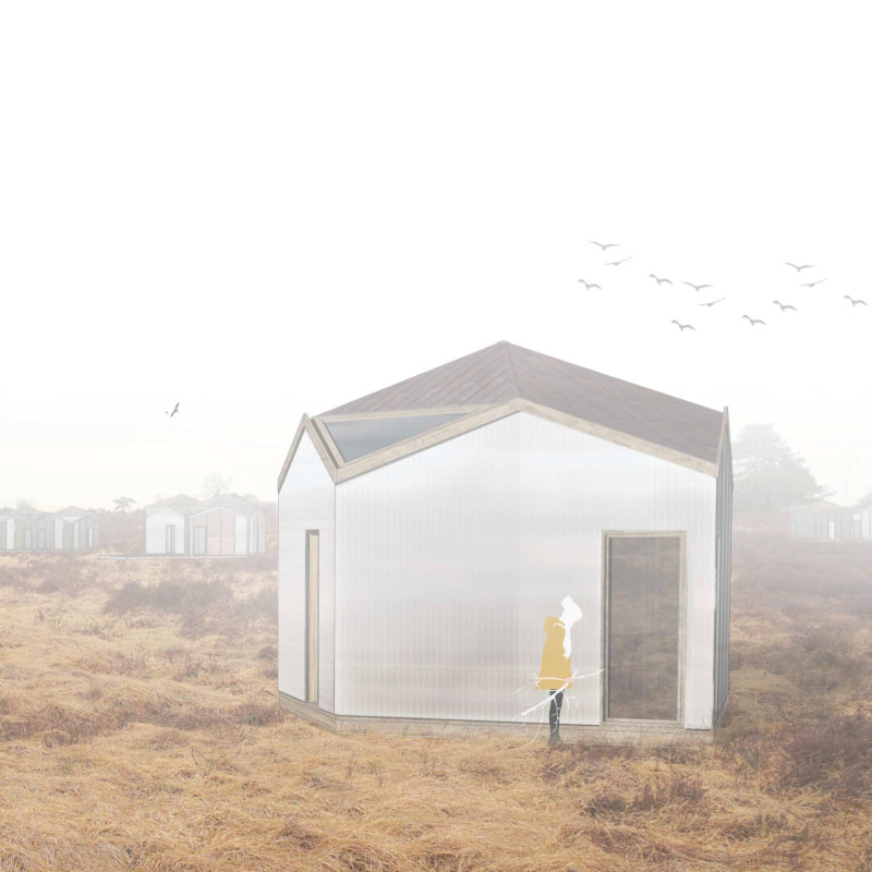 Charred Wood Shingles and Cross-Laminated Timber Panels in a Flexible Micro Living Space