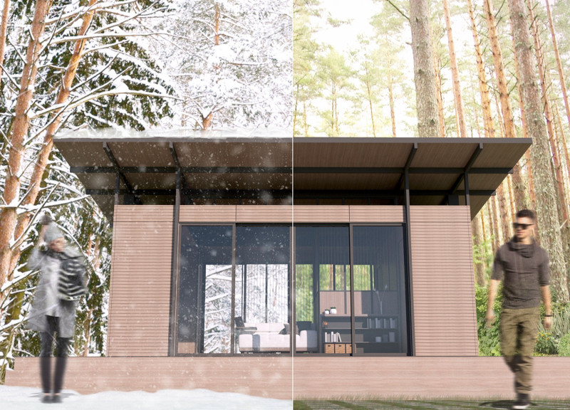 Bamboo Cladding and Photovoltaic Integration in Versatile Urban Living Modules
