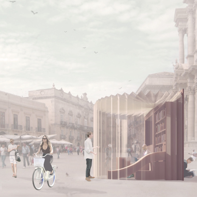 Foldable Community Hub Constructed With High-Density Polyethylene And Prefabricated Wood Panels  