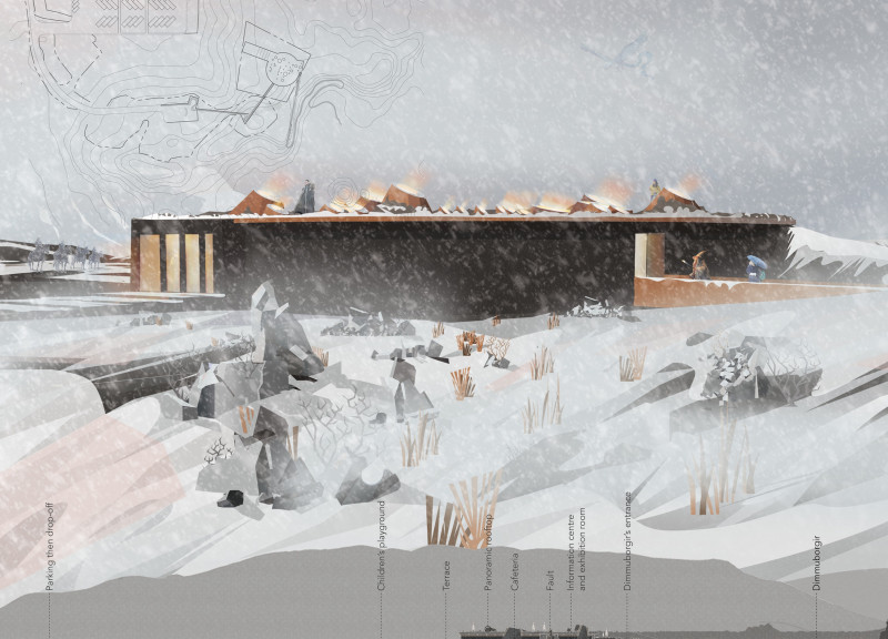 Corten Steel and Earth Integration Create a Circular Visitor Center in Iceland's Volcanic Landscape