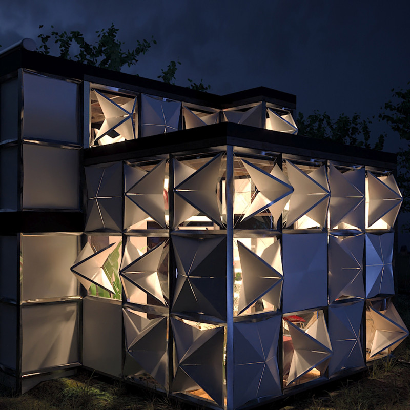 Charred Wooden Shingles Enhance Eco-Friendly Micro Living With Modular Assembly