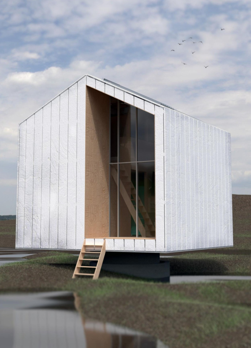 Elevated Habitat With Acacia Wood and Fiberboard Solutions for Resilient Living