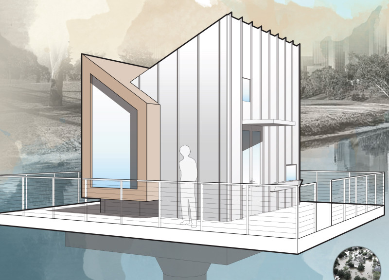 Buoyant Living Space With Treated Lumber And Composite Decking For Flood Resilience