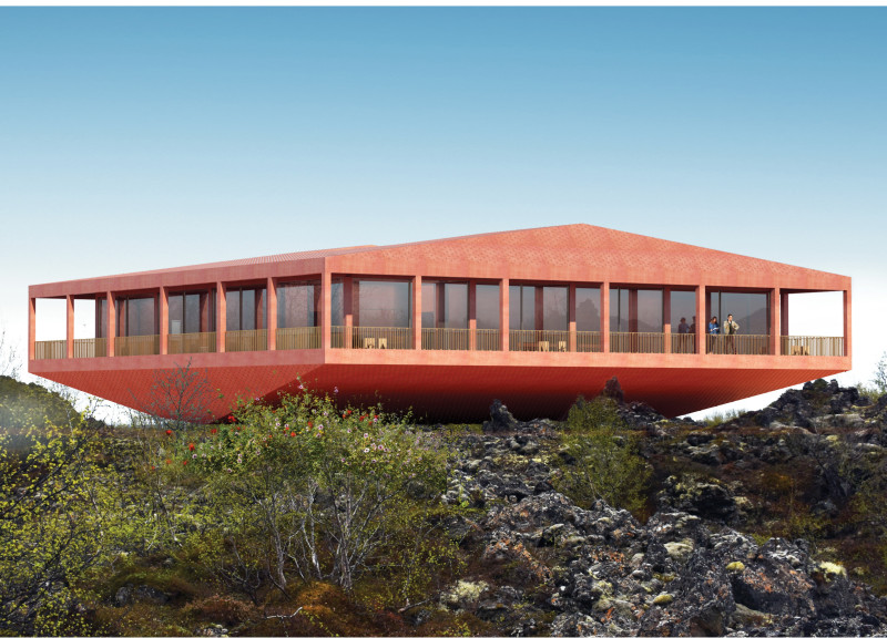 Elevated Concrete Volumes Featuring Charred Wooden Shingles in a Scenic Icelandic Retreat