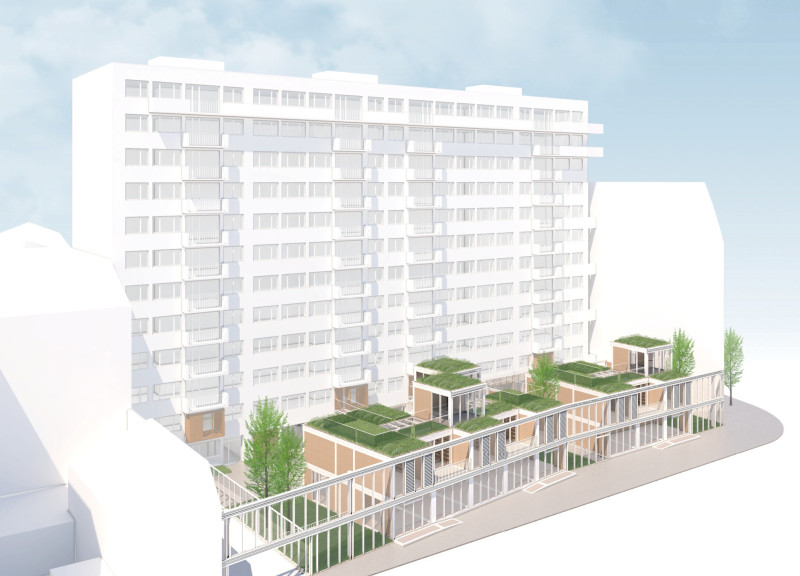 Charred Wood Accents and Glass Facades in Metropolitan Housing Design  