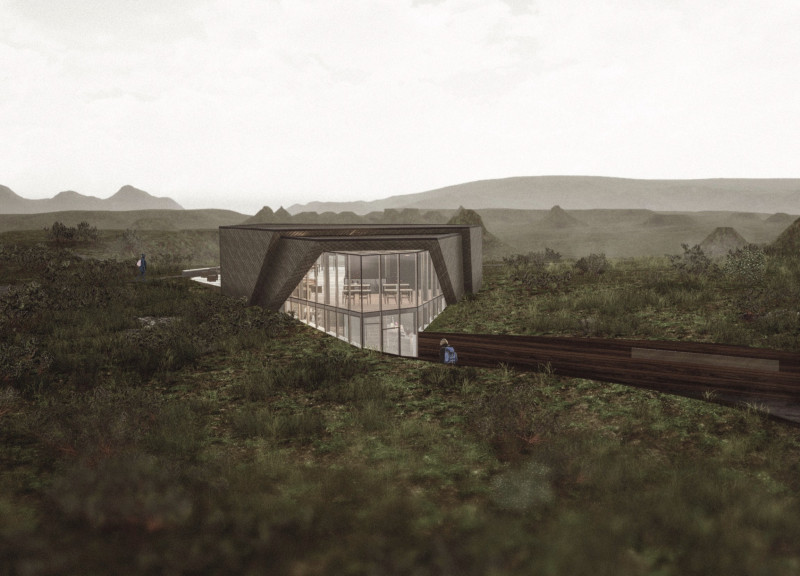 Charred Wooden Shingles and Geothermal Heating in a Landscape-Inspired Visitor Center  