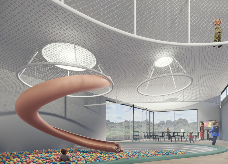 Underground Museum With Rooftop Garden Overlooking Volcanic Landscape