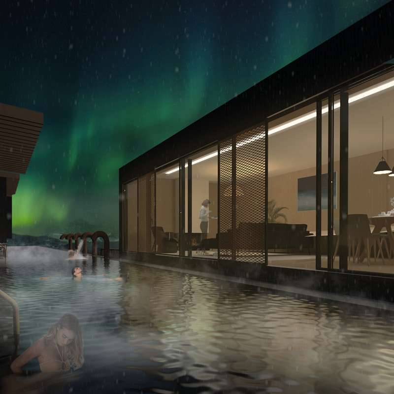 Charred Wood Cladding and Geothermal Energy Define a Sustainable Retreat in the Icelandic Landscape