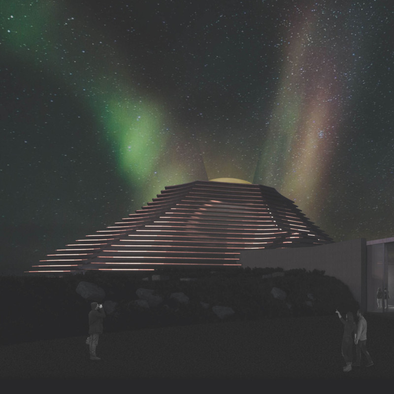 Corten Steel Forms and Volcanic Contours Defining an Educational Space in Iceland