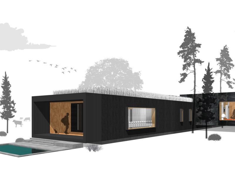 Charred Wood and Volcanic Rock Create a Sustainable Retreat Embraced by Nature