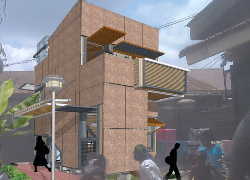 Stabilized Earth Panels and Vertical Living in Sustainable Multi-Unit Housing  
