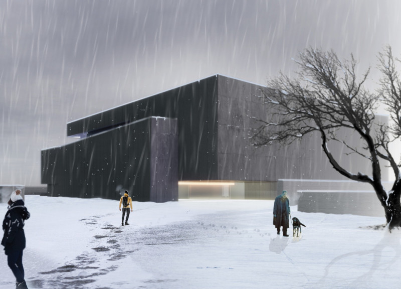 Charred Wooden Shingles Enveloping Educational Spaces in a Volcanic Landscape