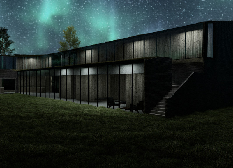 Thermal Guest House Featuring Cross-Laminated Timber and Charred Wood Shingles Seamlessly Integrated with the Landscape