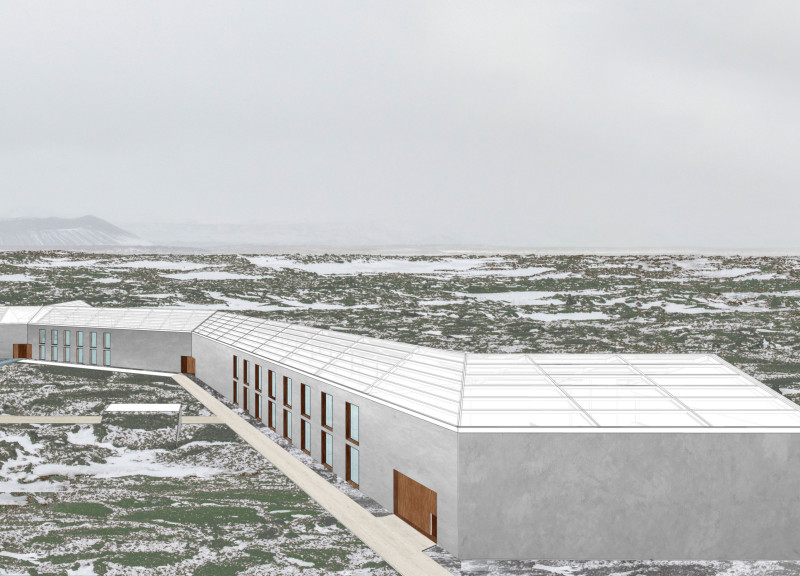 Thermally Efficient Structure With Geothermal Systems and Expansive Glass Facades Embracing Volcanic Heritage