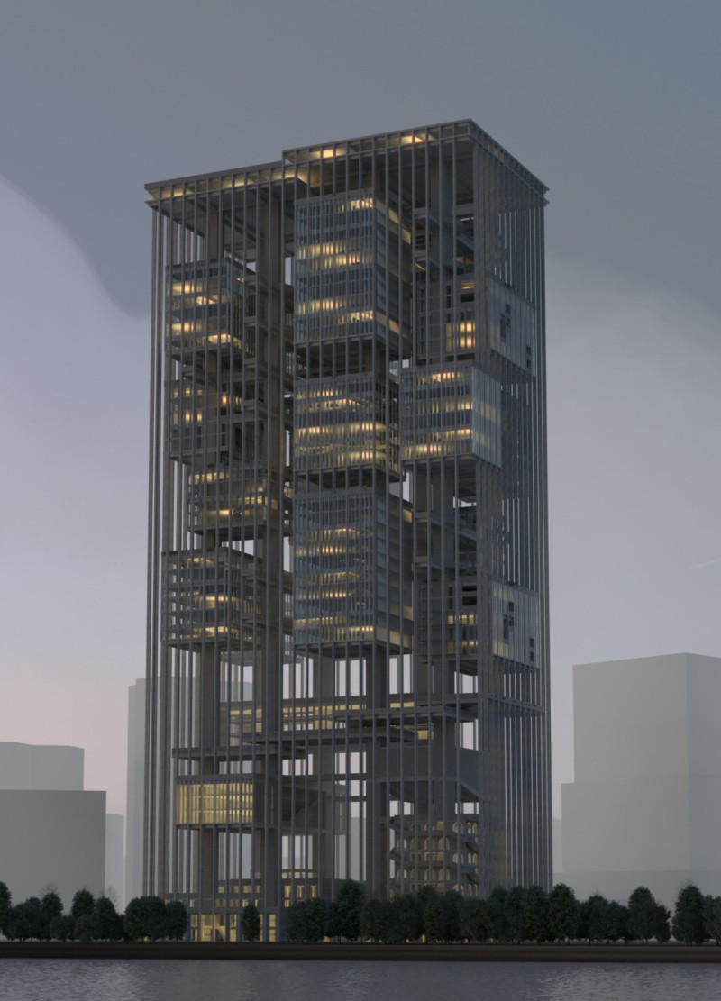 Elevated Urban Spaces Shaped Through Transparent Facades and Cross-Laminated Timber Panels