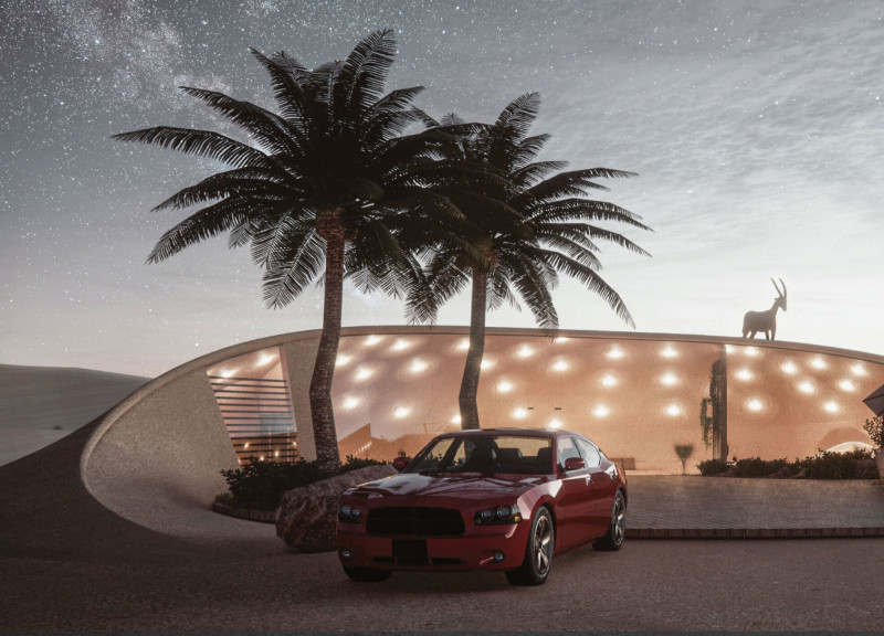 Geothermal Lodges with Smart Glass and Natural Stone Integration in the Arabian Desert