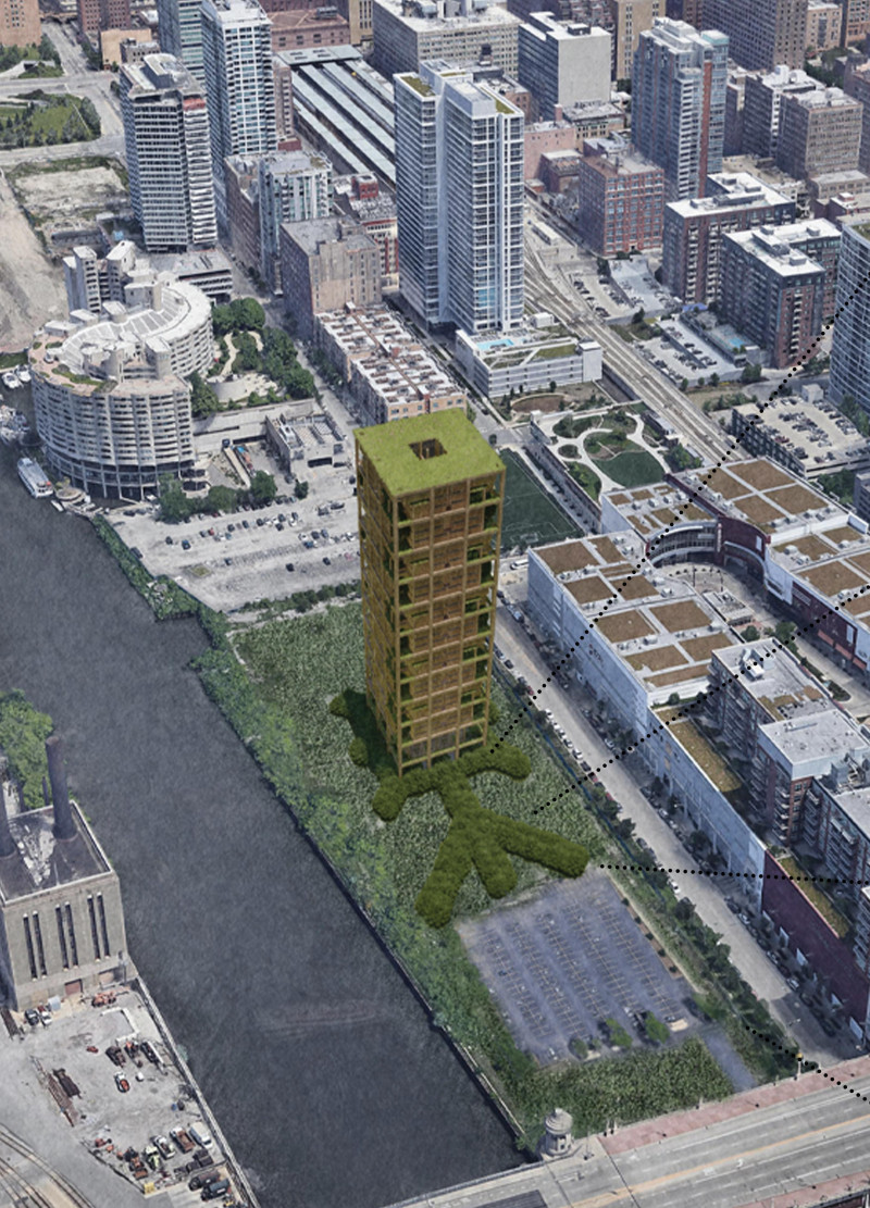 Charred Wooden Shingles and Cross-Laminated Timber Create a Vertical Community Hub