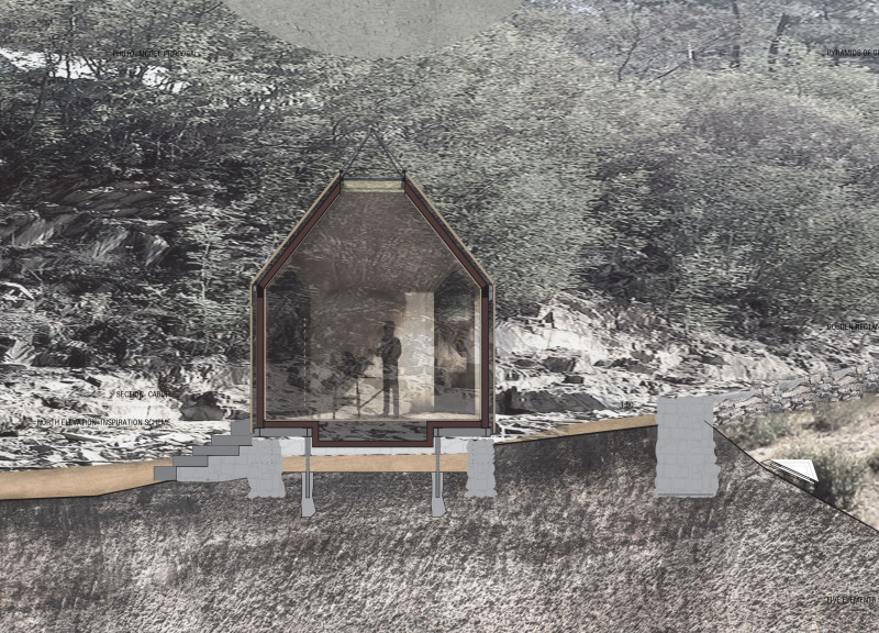 Charred Wooden Shingles and Local Stone Create Elemental Retreats for Contemplation in Nature
