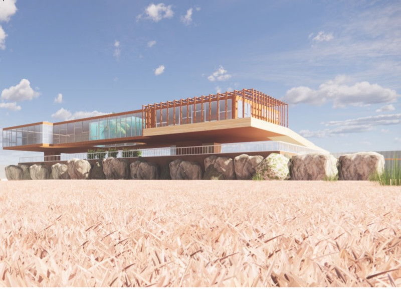 SkyLounge Crafted With SMARTA Glass and Precast Concrete Panels in a Nature Reserve Visitor Center