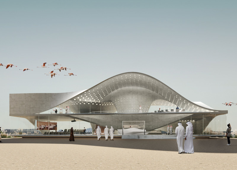 Floating Concrete Roof Enhances Visitor Experience at Wetland Retreat