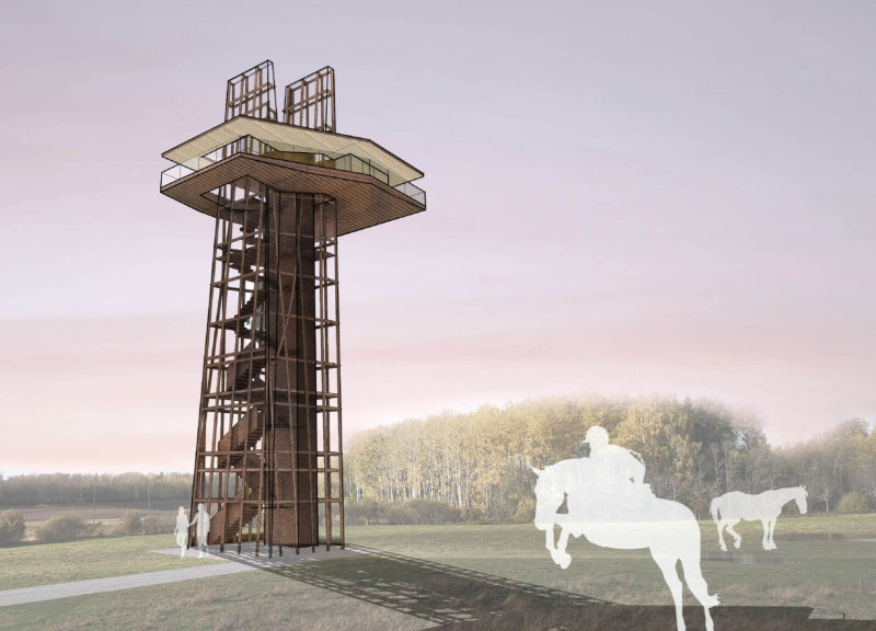 Panoramic Views from a Continuous Glass Balustrade and Raw Steel Structure