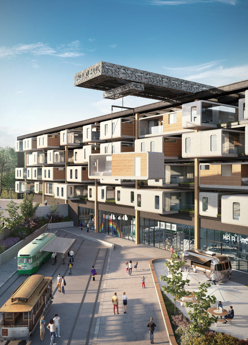 3D Printed Concrete and Cross-Laminated Timber Create Modular Living Solutions with Community-Centric Design