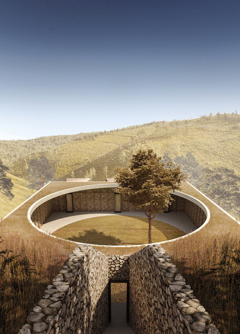 Spiral Retreat Crafted From Cross-Laminated Timber Panels and Charred Wooden Shingles
