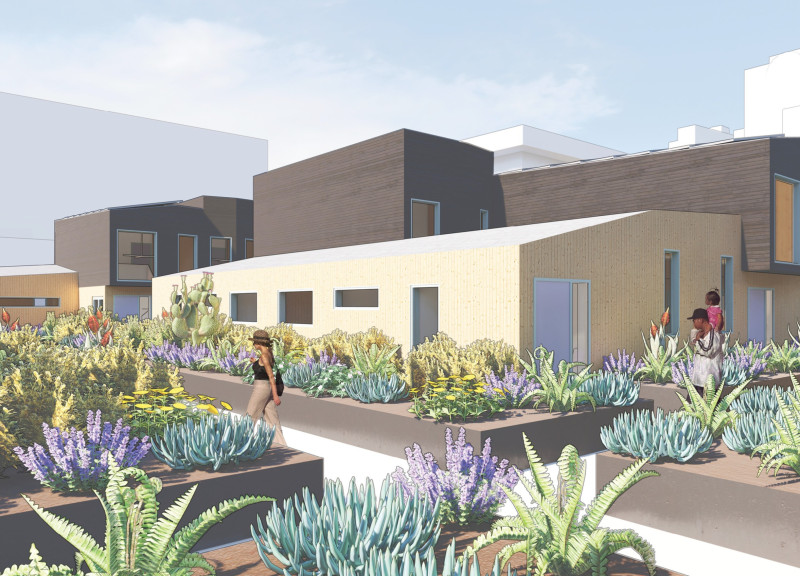 Charred Wooden Shingles and Recycled Wood Create Sustainable Urban Housing Solutions