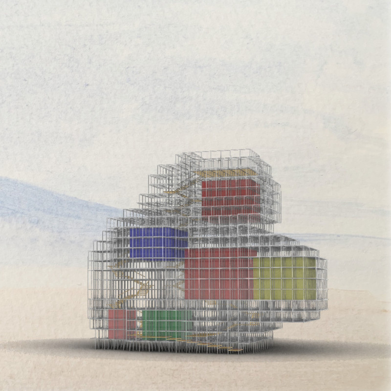 Translucent Polycarbonate Facade Enveloping an Elevated Observation Deck in Iceland's Rugged Landscape