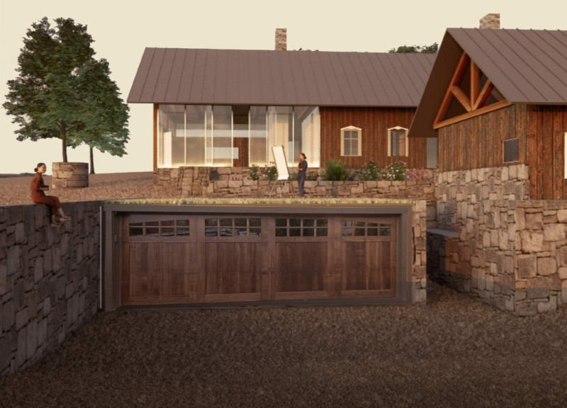 Charred Wooden Shingles and Green Roofs Enhance Unity in a Creative Retreat  