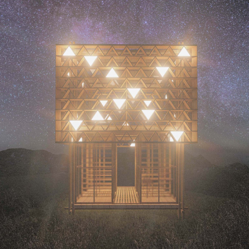 Cork-Insulated Pods Crafted from Local Pine for Elevated Meditation Spaces in Nature