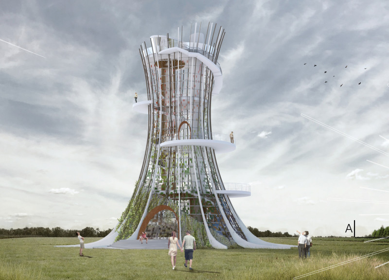 Intertwined Polycarbonate and Steel Structure Inspired by Natural Landscapes and Cultural Heritage